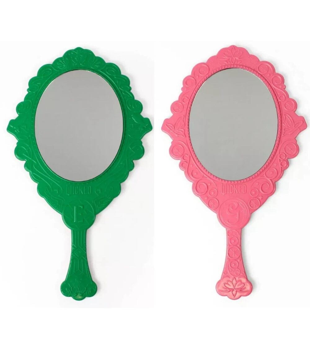Target Bullseye Wicked Two-Sided Mirror ~ Glinda Elphaba Green Pink NWT
